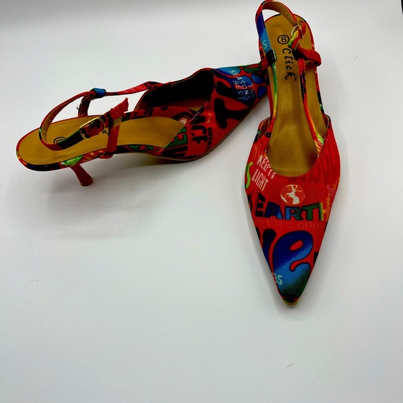 Click multi colored heel - Picture 2 of 3
